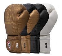 RingMaster Sports Cobra Series Boxing Gloves Training Sparring Fighting MMA Martial Arts Kickboxing Punching Double End Bag Focus Pads (Gold, 10oz)