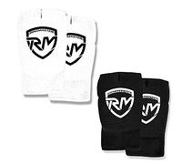 RingMaster Sports Elastic Hand Pads Mitts Slip on Martial Arts Karate Unisex (White, Large)