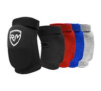 RingMaster Sports Elasticated Elbow Pads Guard Martial Arts MMA Thai Boxing Wrestling Cycling Taekwondo (Black, Medium)