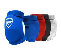 RingMaster Sports Elasticated Elbow Pads Guard Martial Arts MMA Thai Boxing Wrestling Cycling Taekwondo (Blue, Small)