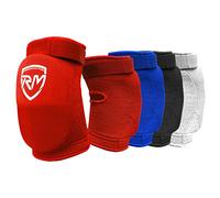 RingMaster Sports Elasticated Elbow Pads Guard Martial Arts MMA Thai Boxing Wrestling Cycling Taekwondo (Red, Extra Large)
