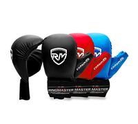 RingMaster Sports Karate Gloves Mitts Martial Arts Punch Training Sparring (Black, Large)