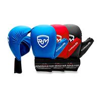 RingMaster Sports Karate Gloves Mitts Martial Arts Punch Training Sparring (Blue, Extra Large)