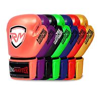 RingMaster Sports Kids Boxing Gloves Carbon Leather Training Sparring Punch Bag Mitt (Pink, 2 oz)