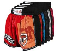 RingMaster Warrior Kids Kickboxing Thai Shorts Kick Training Clothing MMA Martial Arts (Red, X Small)
