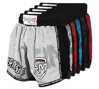 RingMaster Warrior Kids Kickboxing Thai Shorts Kick Training Clothing MMA Martial Arts (White, X Small)
