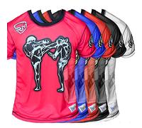 RingMaster Warrior Kids T-Shirt Junior Kickboxing MMA Thai Training Fitness Martial Arts (XXS, Pink)