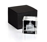 Ringmasters Crystal Cube Desk Decor LDS Temple Paper Weights for Office Desk | Christian Home Decor, (Manti Utah)
