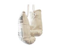 RingMasterUK Mini Boxing Gloves Car Hanger Van Rear Mirror Gift Flags (White)