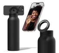 Ringo All in ONE Water Bottle, Tripod & Magnetic Phone Holder - Stainless Steel Insulated Water Bottle with Magnetic Phone Holder, hot 12 Hours, Cold 24 Hours,