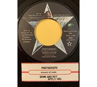 RINGO STARR 45 RPM PHOTOGRAPH / DOWN AND OUT
