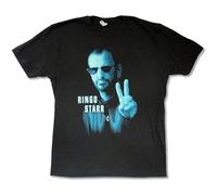 Ringo Starr Blue Portrait Tour 2014 USA CDN Black Mens T Shirt Beatles Size L