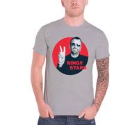 Ringo Starr Men's Peace Circle Short Sleeve T-Shirt, Red, Large