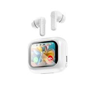 RINGO Wireless Earbuds Bluetooth 5.4 with Smart LED Touch Screen Case, ANC Active Noise Cancelling Headphones, Transparency Mode, AI Translation Earphones, Low Latency Gaming, Waterproof TWS Stereo fo