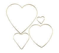 Rings - 4 Pieces Five-Pointed Star Ornaments, School Craft Activity, Five Pointed Star Ornaments, Heart Shaped Iron Rings Pentagram Dream Catcher | For L