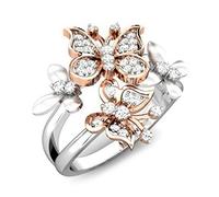 Rings 925 Jewelry Double Butterfly Shape Zircon Gemstones Ring For Female Wedding Party s Ornaments