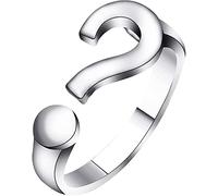 Rings Aesthetic Chunky, Women's Open Question Mark Ring Opening Adjustable Ring Fashion Ring Jewelry, Simple Jewelry Wedding Band Promise Ring For Her Nice processing