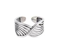 Rings Delicate Fashion Trendy Sterling Silver Ring Bird's Nest Multi-Line Ring