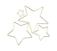 Rings For - 4 Pieces Five Pointed Star Pendants, Christmas Dream Catcher Pentagram Metal Circles | for Wedding Home Outdoor Art Project Activity