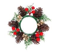 Rings for Christmas Candles, Artificial Christmas Decorations - Candle Holder Garland Decoration for Cabinets | for Parties Winter Autumn Party Wedding Cupboard Dining Desk Fireplace