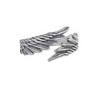 Rings for Girls Angel and Devil Ring Vintage Open Ring Female Male Couple Finger Ring Size Can Be Adjusted Silver White Variety of Styles Anime Couple Rings (A, A)
