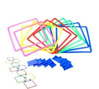 Rings For Kids - 38cm Agility Rings, 10 Pack, Connectors Included, Backyard Obstacle Course Outdoor Game | Portable Backyard Obstacle Course For Balance Agility Training