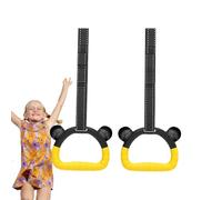 Rings For Pull Up Bar - 2pcs Bear-Shaped Exercise Rings, Non-Slip CalisthenicsRings, Professional Home Fitness Equipment, Pull-Up Assistance For Kids And Beginners, Strength Training Accessory