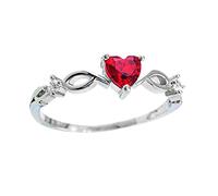Rings for Women Dedo De Anillo Piedra Forma De Romántico Corazón Circonio Mujer Con Sortija A La Con Joyería Cumpleaños Novia Rings