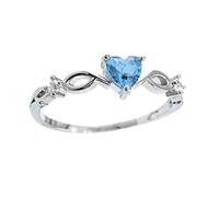 Rings for Women Dedo De Anillo Piedra Forma De Romántico Corazón Circonio Mujer Con Sortija A La Con Joyería Cumpleaños Novia Rings