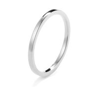 Rings for Women Engagement, Wedding Anniversary Band 9K White Gold Narrow 3MM Size M 1/2