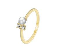 Rings for Women Marriage, Women's Wedding Band Gold Dainty with Round Shape Moissanite 18K Yellow Gold Size K 1/2