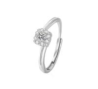 Rings for Women Mom's Ring Day Gift Silver Plated Wedding Ring Jewelry Adjustable Object Set With Style Two Color Elephant