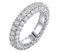 Rings for Women Personalized Rings Birthday Gift Diamond Ring For Women Fashion Jewelry Popular Accessories Give someone Gift Rings for Women (Silver, 8)