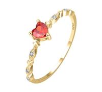 Rings for Women Size 5 Heart Set Zircon Ring Boys Rings Ages 8-12 (Gold, A)