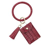 Rings for Women Wristban Keychain Ring Bangle Tassel Key Bracelet Holder with Wallet Large Card Accessory Ladies Ring Set