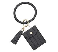 Rings for Women Wristban Keychain Ring Bangle Tassel Key Bracelet Holder with Wallet Large Card Accessory Ladies Ring Set