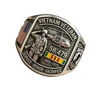 Rings Knuckles Rings Veterans Theme Open Finger Jewelry Alloy Texture Great for Woman and Men Present Vintage War Recognition Hoop