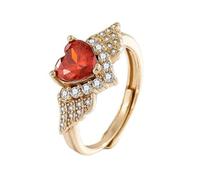 Rings Opening Jewelry Geometric Sparkling Heart Finger Copper Texture Suitable for Various Occasion Zircon