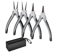 Rings Pliers Set Heavy Duty Internal External Circlip High Carbon Steel Tool Includes Portable Storage Pouches Internal External Pliers