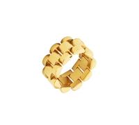 Rings Ring Jewellery Women Men Bold Wide Thick Ring For Women Chunky Link Chain Strap Finger Rings 8 Gold