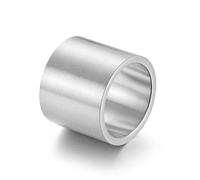 Rings Ring Jewellery Women Men Brushed/Glossy Large 18Mm Long Barrel Black Rose Gold Color Thumb Wedding Band For Men Women Size 7-14 7 Brushedsilver