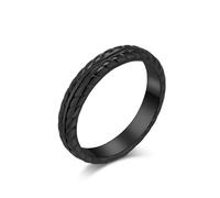 Rings Ring Jewellery Women Men European And American Simple Light Luxury Wheat Ear Pattern Ring Wedding Engagement Ring Women'S Hand Jewelry 8 Black