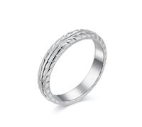 Rings Ring Jewellery Women Men European And American Simple Light Luxury Wheat Ear Pattern Ring Wedding Engagement Ring Women'S Hand Jewelry 9 Silver