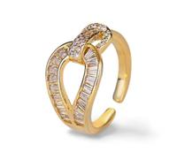Rings Ring Jewellery Women Men Horseshoe Finger Rings For Women Crystal U Shape Buckle Open Cross Ring For Girl 3