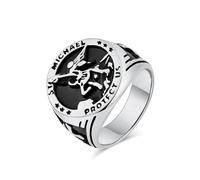 Rings Ring Jewellery Women Men Michael The Archangel San Miguel Amulet Protection Defeating Satan Amulet Ring 8 Silver
