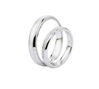 Rings Set for Men, Men's Wedding Band Silver Polish 14K White Gold Size S 1/2 Gifts for Woman Unique