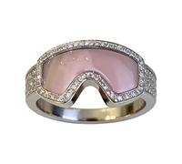 Rings Snow Goggles Shape Adjustable Sparkling Finger Jewelry Copper Texture Perfect for Fashion Lover Present Copper Zirconia