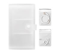 Rings Storage Book - Foldable Transparent Organizer, Portable Jewelry Album, Clear Zipper Case, Multi Slot Display Folder, Travel Storage Binder | Jewelry Holder for Earrings Bracelets Bridal Ho