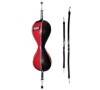 Ringside Mexican-Style Double-Double End Bag,Red / Black
