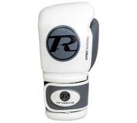Ringside Pro Training G2 Boxing Gloves Adult Sparring Gloves 10oz 12oz 14oz 16oz Training Gloves Leather Fight Gloves (White/Grey, 10oz)